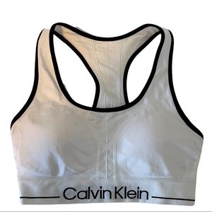 Calvin Klein white performance sports bra